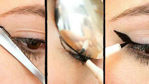 خط چشم با قاشق